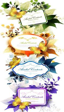 fashion butterfly border vector