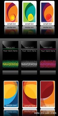 card templates modern colorful abstract decor