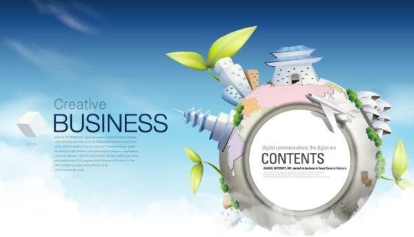 fashion concept of environmental protection global business background design vector 3