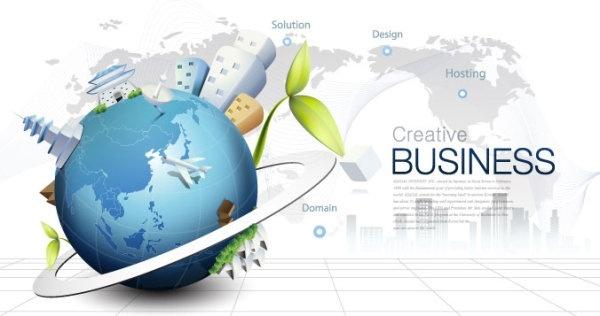 fashion concept of environmental protection global business background design vector 4