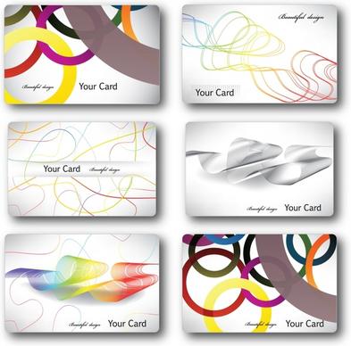 business card templates colorful modern abstract geometry decor