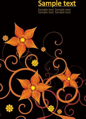 fashion floral background 01 vector