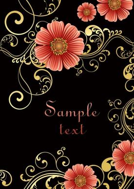 fashion floral background 02 vector
