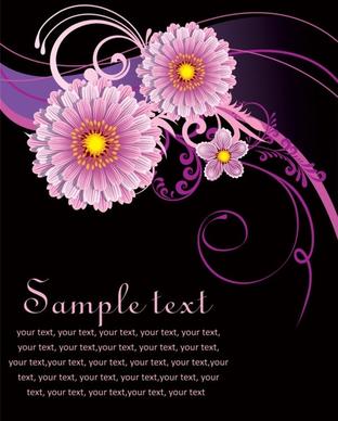fashion floral background 04 vector