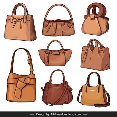 fashion handbag templates collection elegant design 