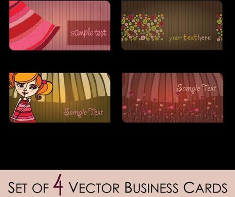 fashion illustrator business card 02 vector