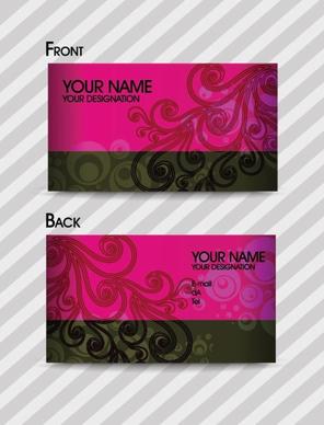 fashion pattern business card template 02 vector