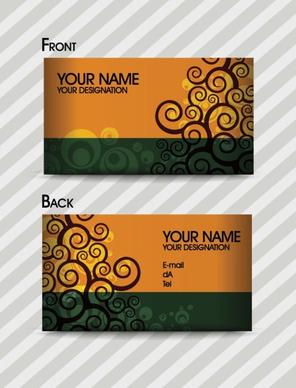 fashion pattern business card template 03 vector