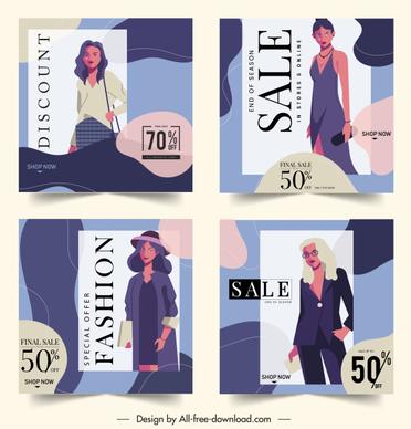 fashion sale poster templates elegant women decor