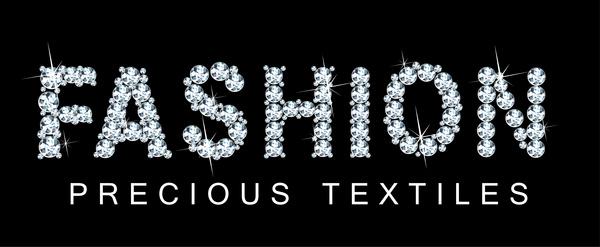 fashion text diamond