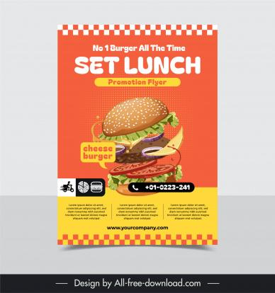 fast food flyer template dynamic hamburger