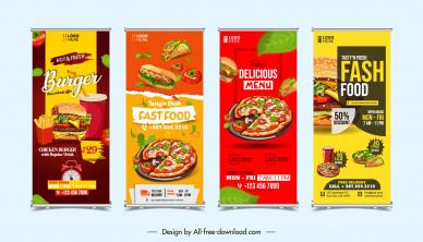 fast food restaurant banner templates elegant standee design