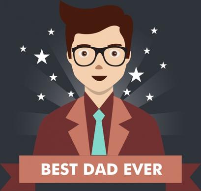 father day background best dad icon sparkling stars