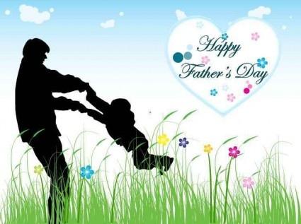 father day background shiny vector set