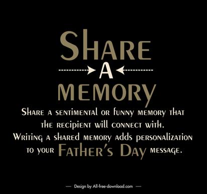 father day quotation template dark modern elegant texts arrows