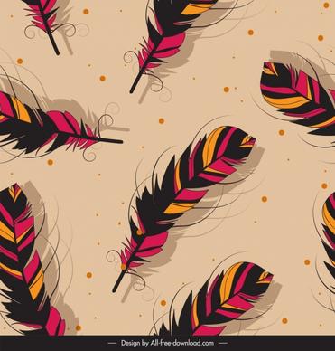 feathers pattern dark colorful classical decor