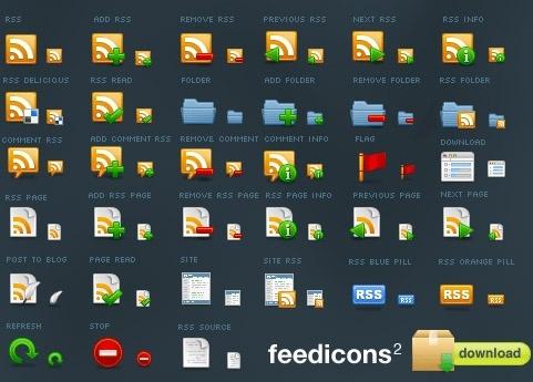 Feed icons v2 icons pack