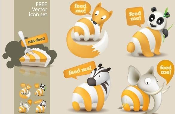 Feed Me Animals: A Free RSS Feed Icon Set