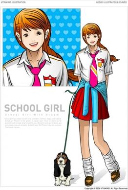 female students vector