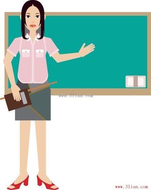 female teachers vector