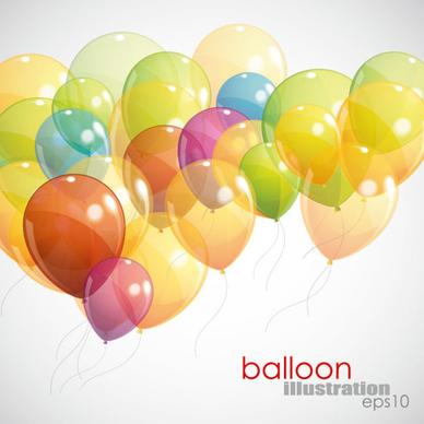 festival elements of colorful balloon illustration vector