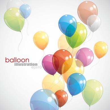 festival elements of colorful balloon illustration vector