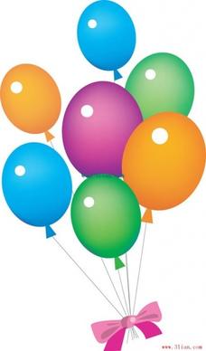 festive colorful balloons vector