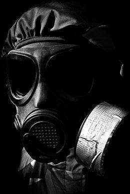 figure wearing a gas mask picture 4