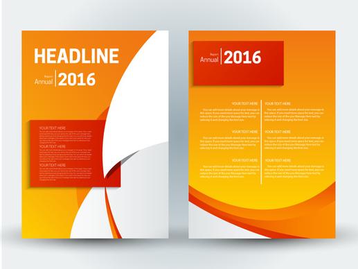 finance brochure design with orange background