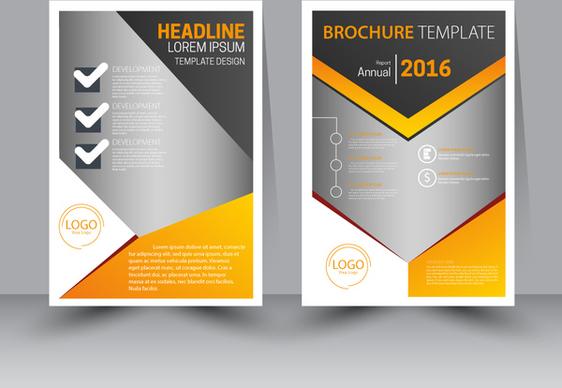finance brochure template design with modern style