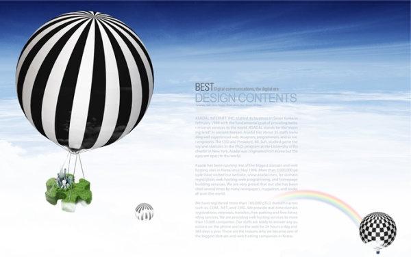financial business layered template air hot air balloon
