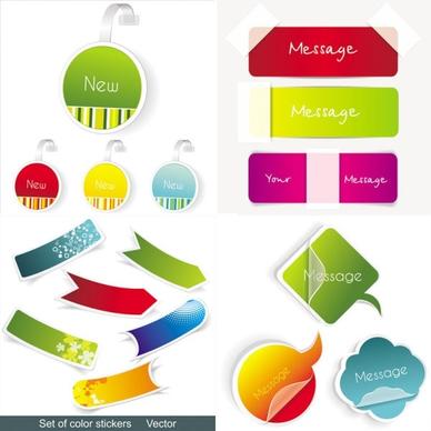 fine and sticky labels vector