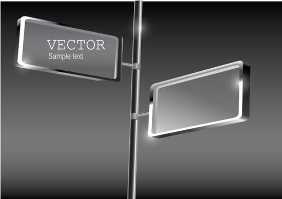 fine glass advertising boxes 04 vector
