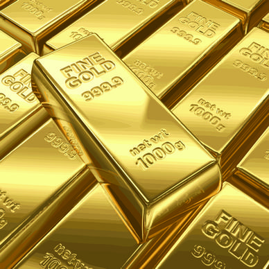 fine gold bullion design vector set