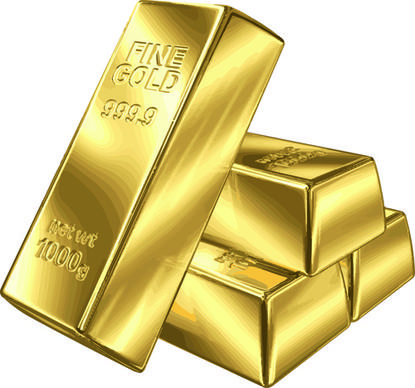 fine gold bullion design vector set