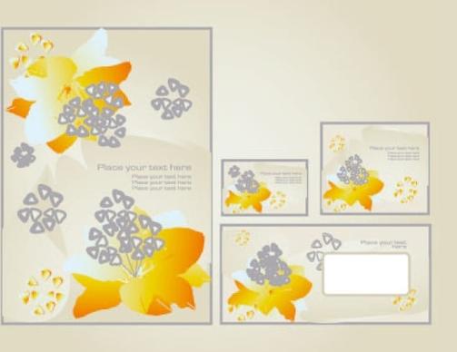 fine pattern business card template 03 vector