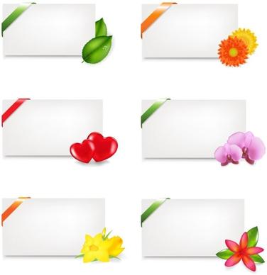 fine stationery and flowers vector