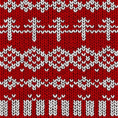 woolen pattern classical red white decor
