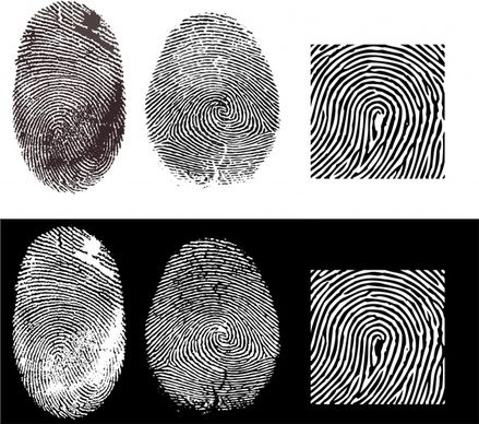 fingerprint templates black white sketch realistic design