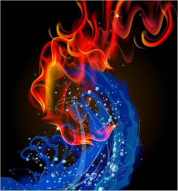 Fire and water swirl