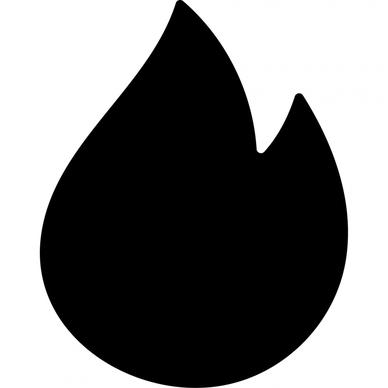 fire logotype flat black silhouette outline