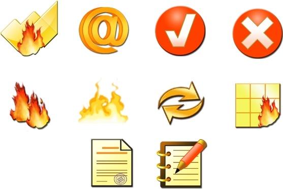 Fire Toolbar Icons icons pack