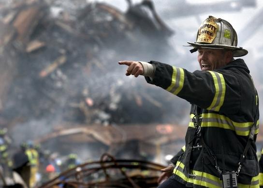 fireman firefighter rubble