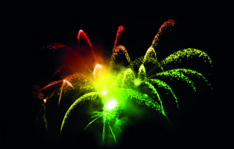 fireworks effect background vector