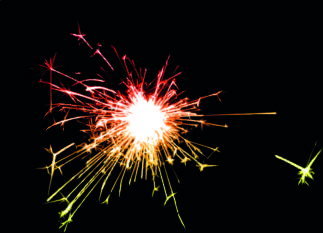 fireworks effect background vector