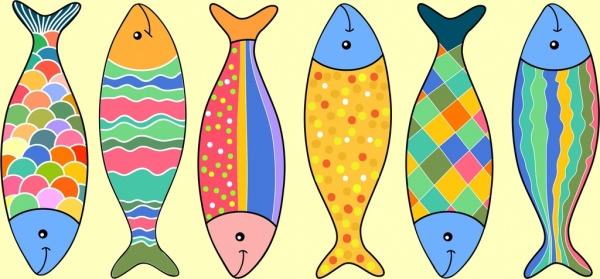 fish background colorful vertical design