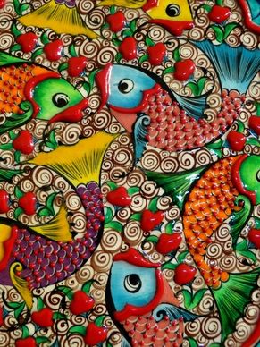 fish colorful ceramic