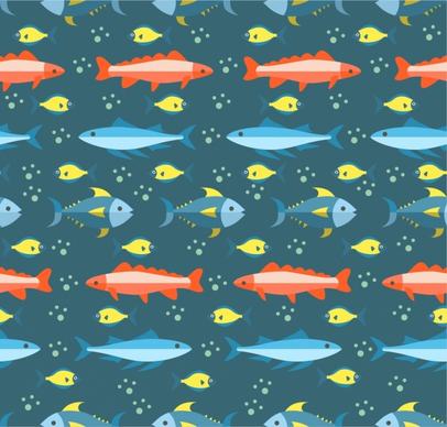 fish pattern colored repeating design