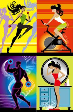 fitness series illustrator vector