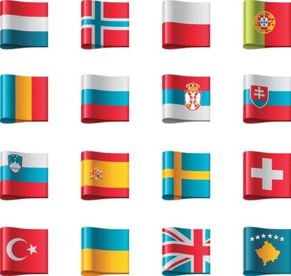 flag banner label icon vector